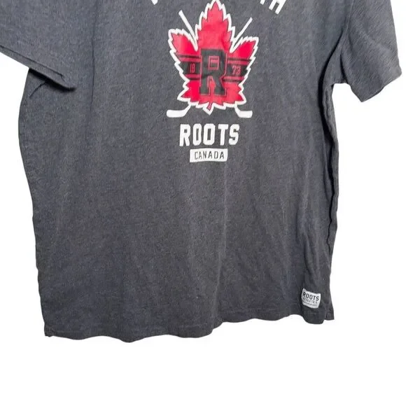 Roots T-Shirt Women's Large Gray Short Sleeve Canada True North Crew - Picture 3 of 7